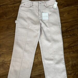 Krost Woven Carpenter Pant • Light Pink • Brushed Waffle Fabric • Size S • NWT